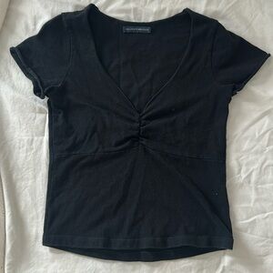 John Galt Black Gina Cinched T-Shirt